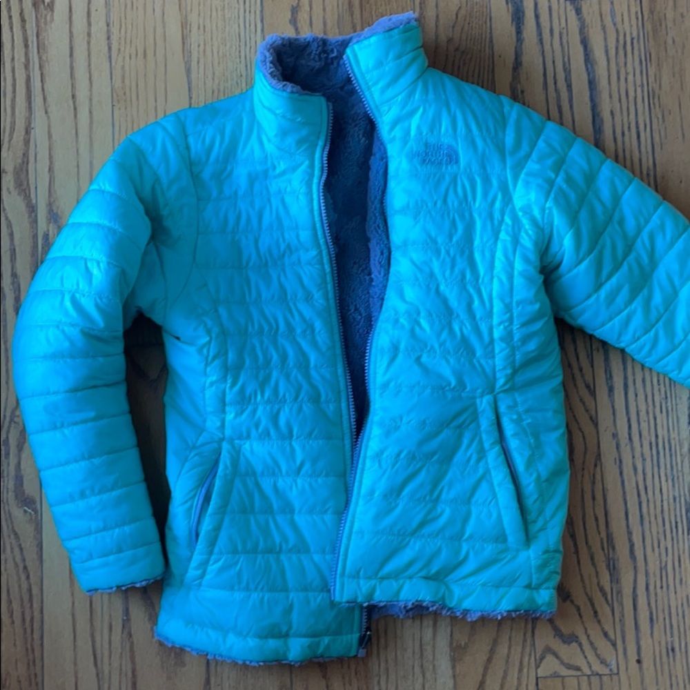 Girls reversable north face jacket L